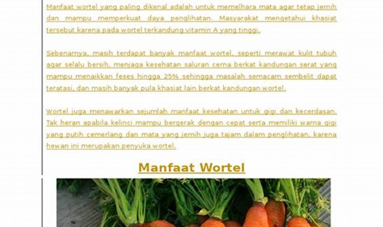 Temukan Manfaat Wortel untuk Kesehatan Mata yang Menakjubkan