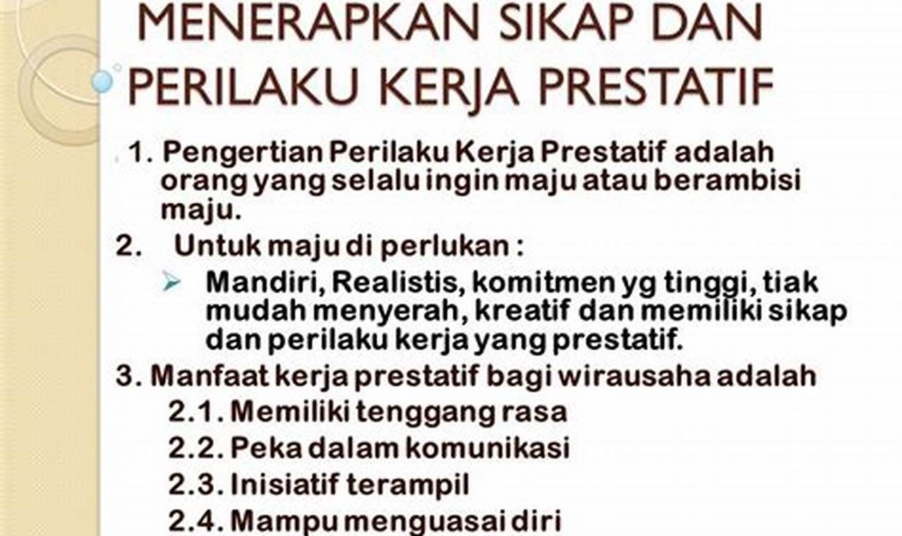 Dibawah Ini Yang Bukan Manfaat Kerja PrestasiF Adalah… Yang Jarang Diketahui